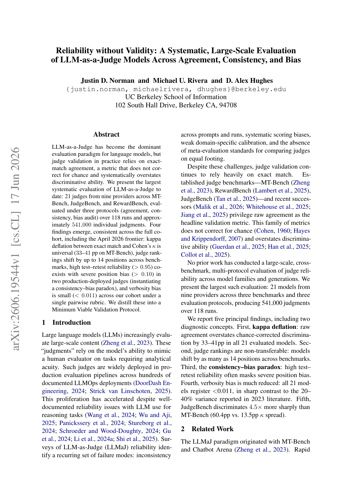 Reliability without Validity