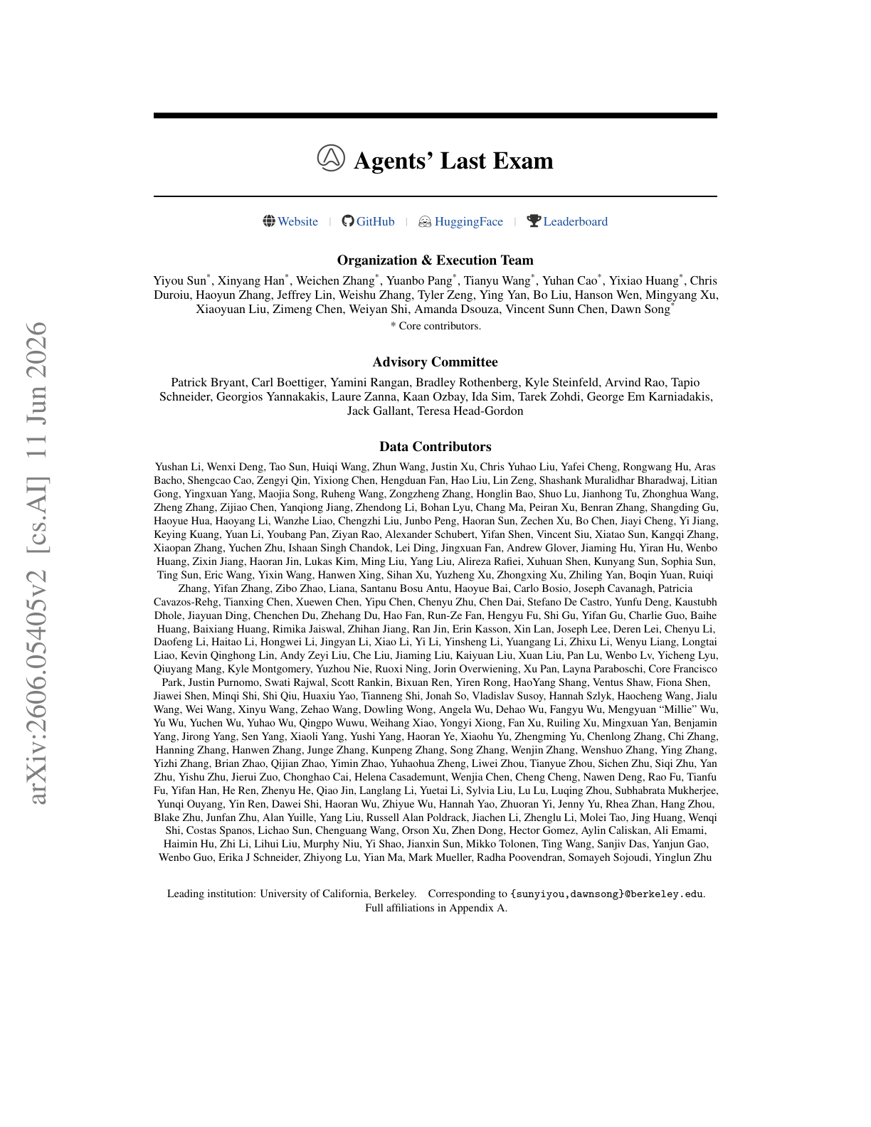 Agents' Last Exam