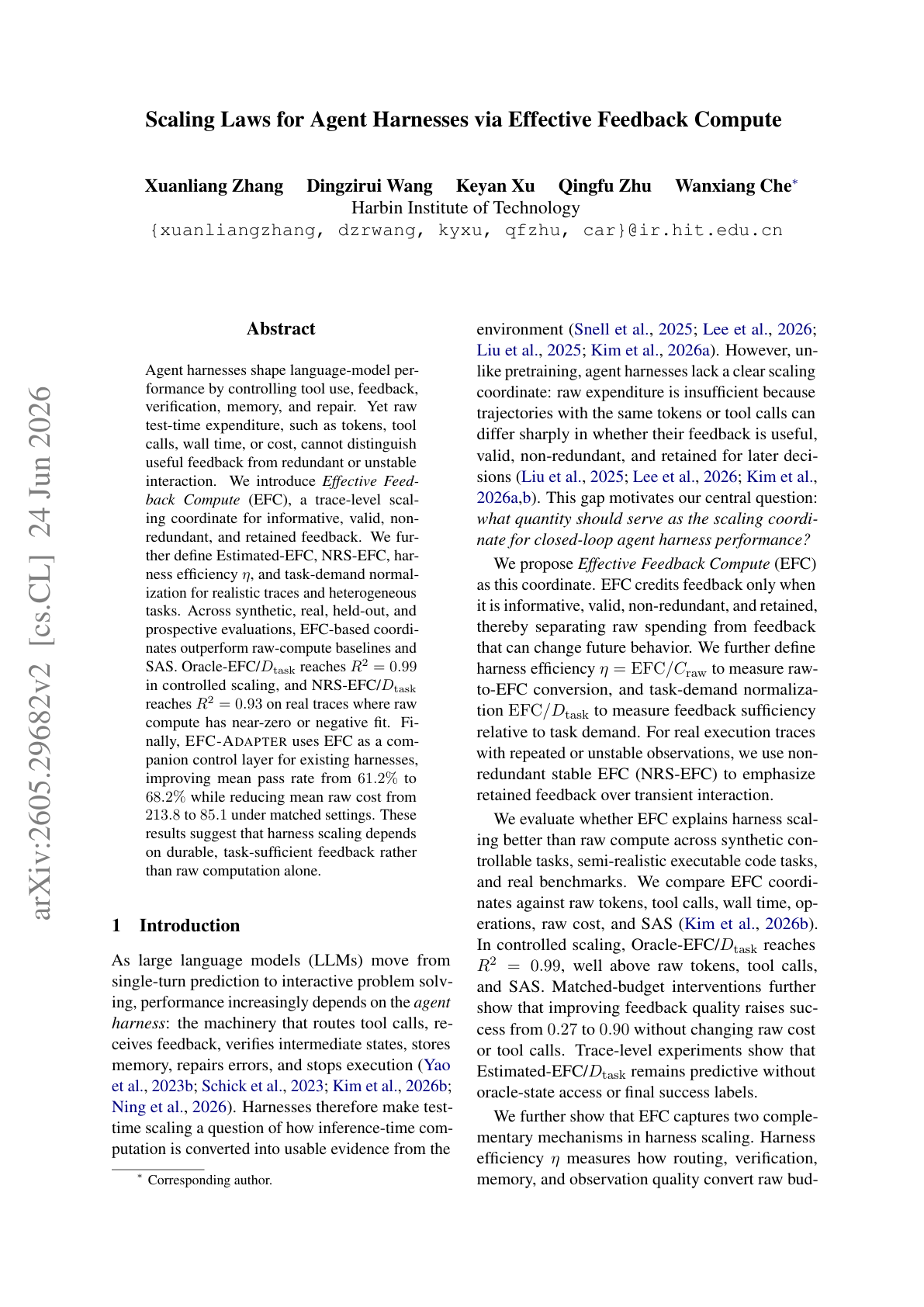 Scaling Laws for Agent Harnesses