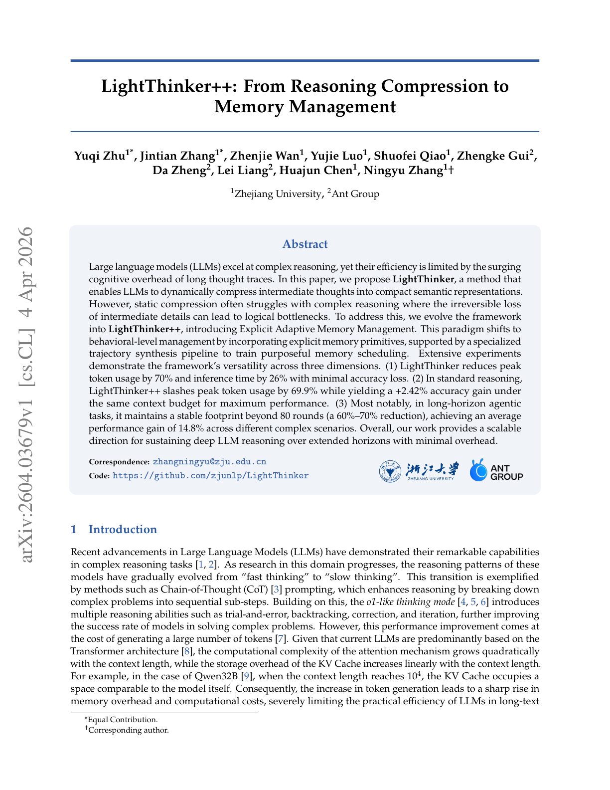 LightThinker++: From Reasoning Compression to Memory Management
