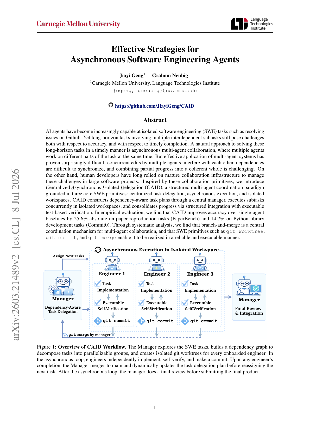 Asynchronous Software Engineering Agents