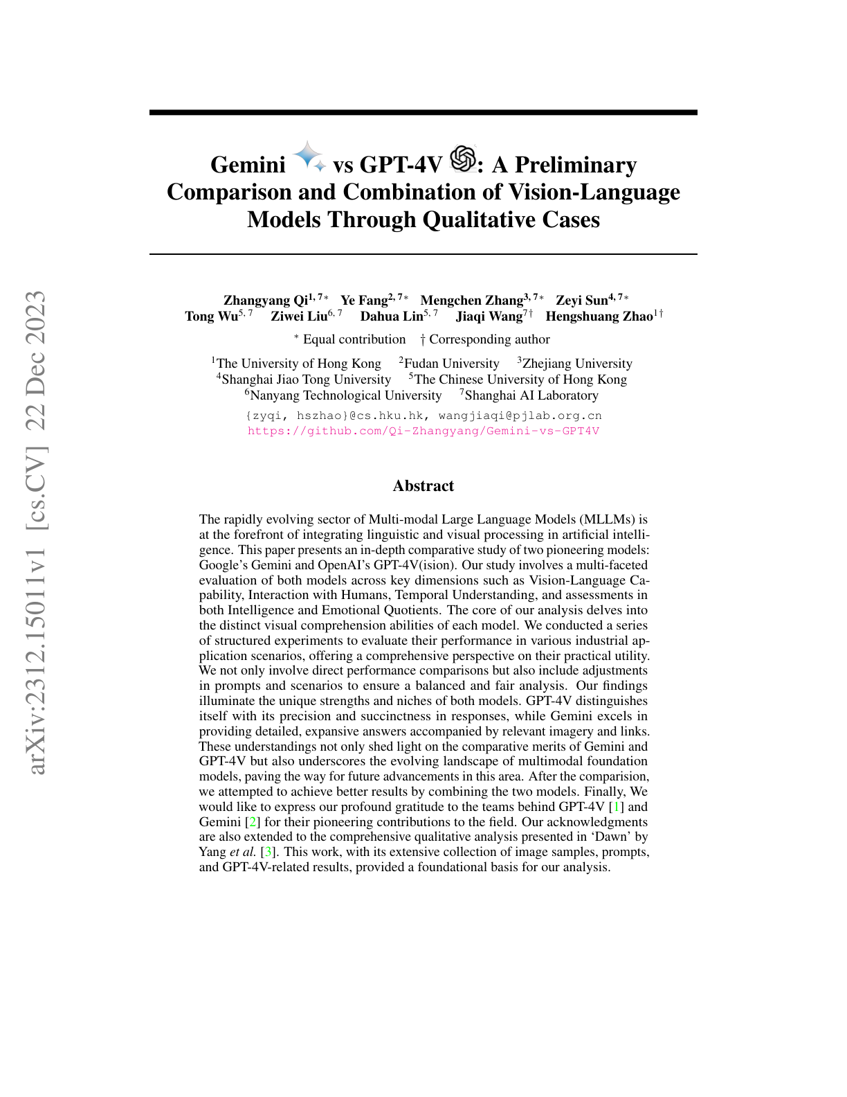 Gemini vs GPT-4V