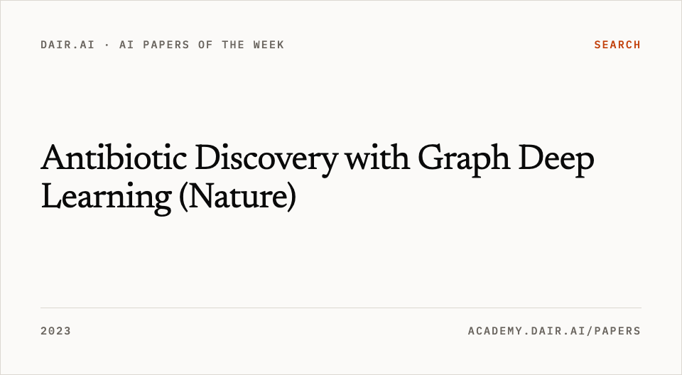 Antibiotic Discovery with Graph Deep Learning (Nature)