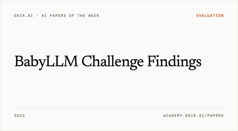 BabyLLM Challenge Findings