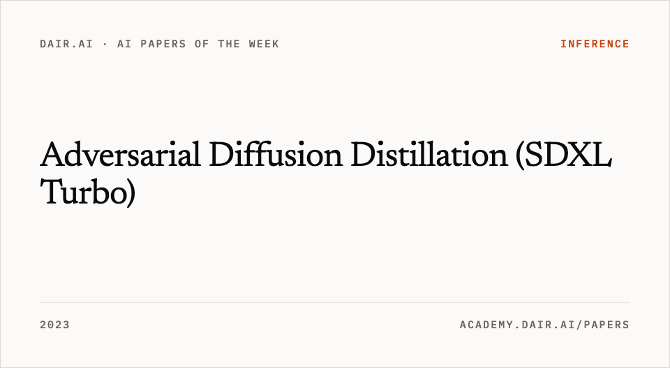 Adversarial Diffusion Distillation (SDXL Turbo)