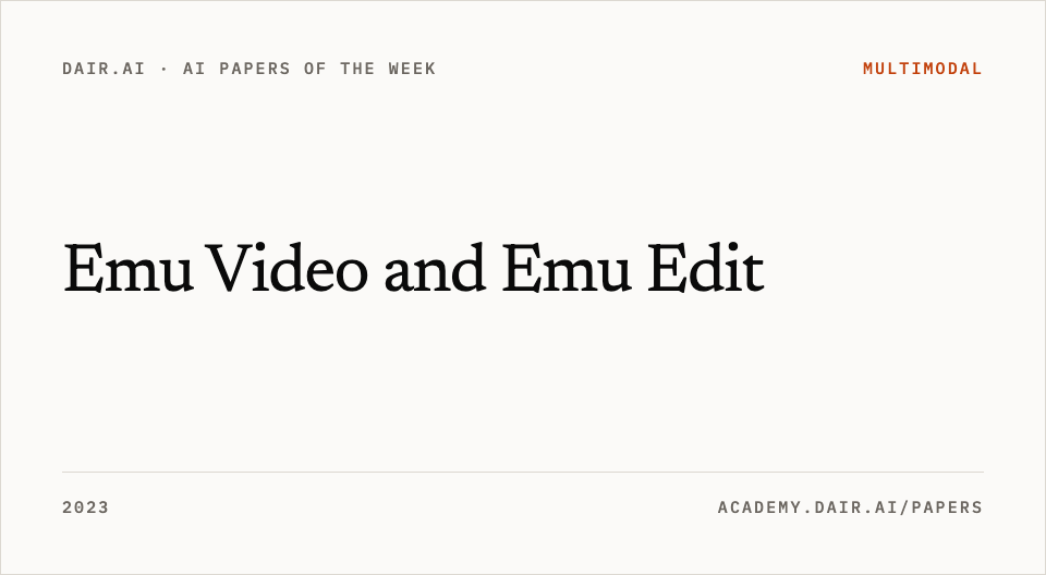 Emu Video and Emu Edit