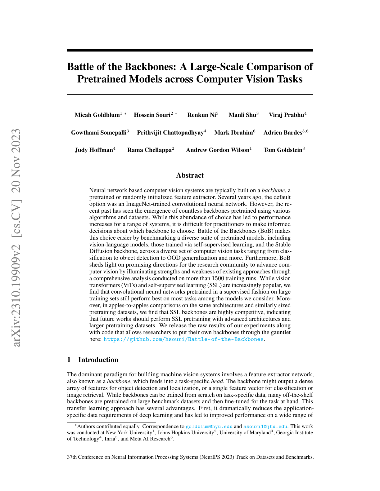 Battle of the Backbones