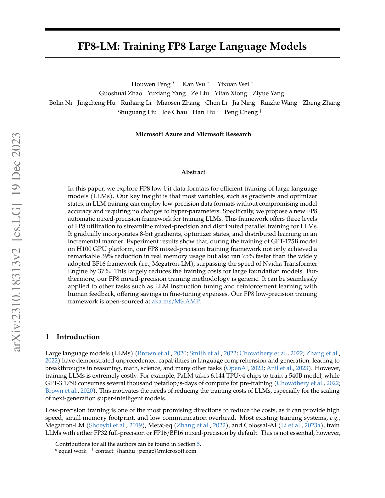 FP8-LM