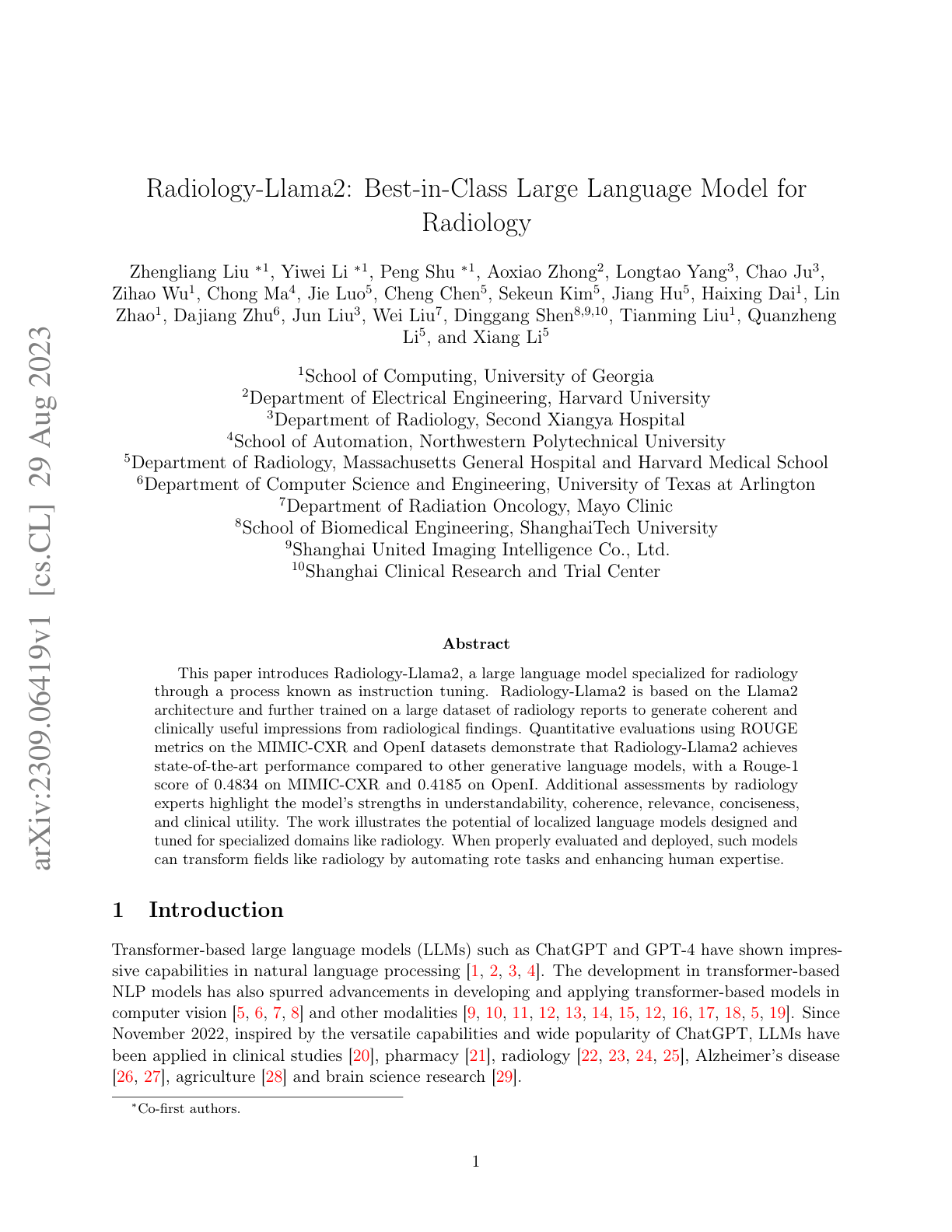 Radiology-Llama 2