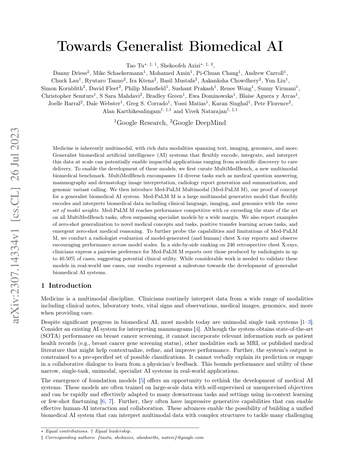 Med-PaLM Multimodal