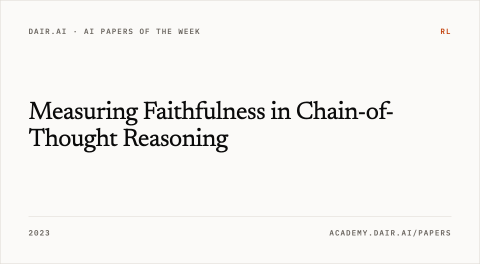 Measuring Faithfulness in Chain-of-Thought Reasoning