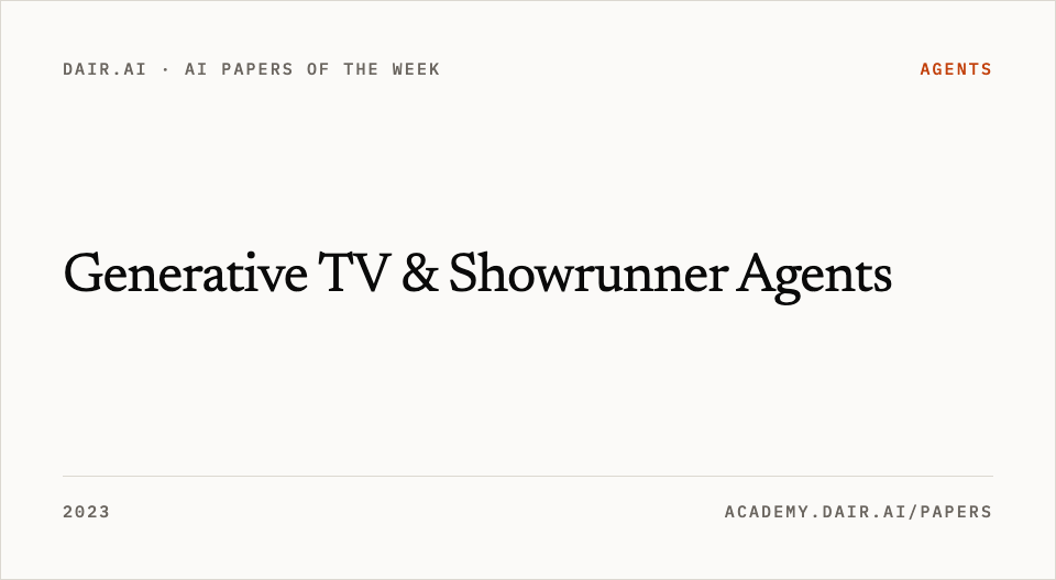Generative TV & Showrunner Agents