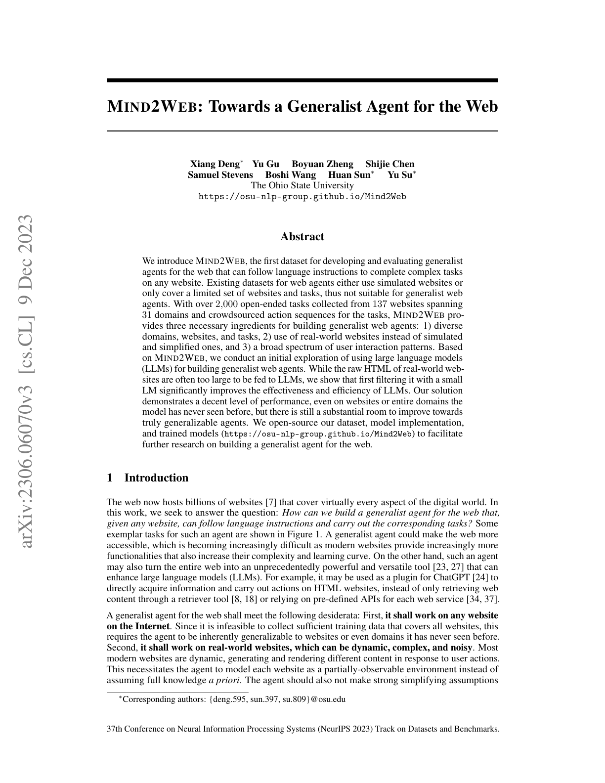 Mind2Web