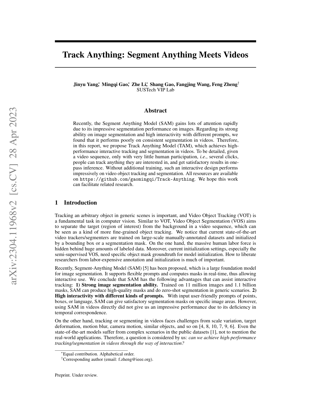 Track Anything