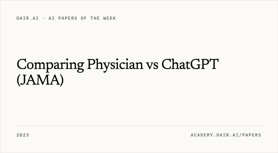 Comparing Physician vs ChatGPT (JAMA)