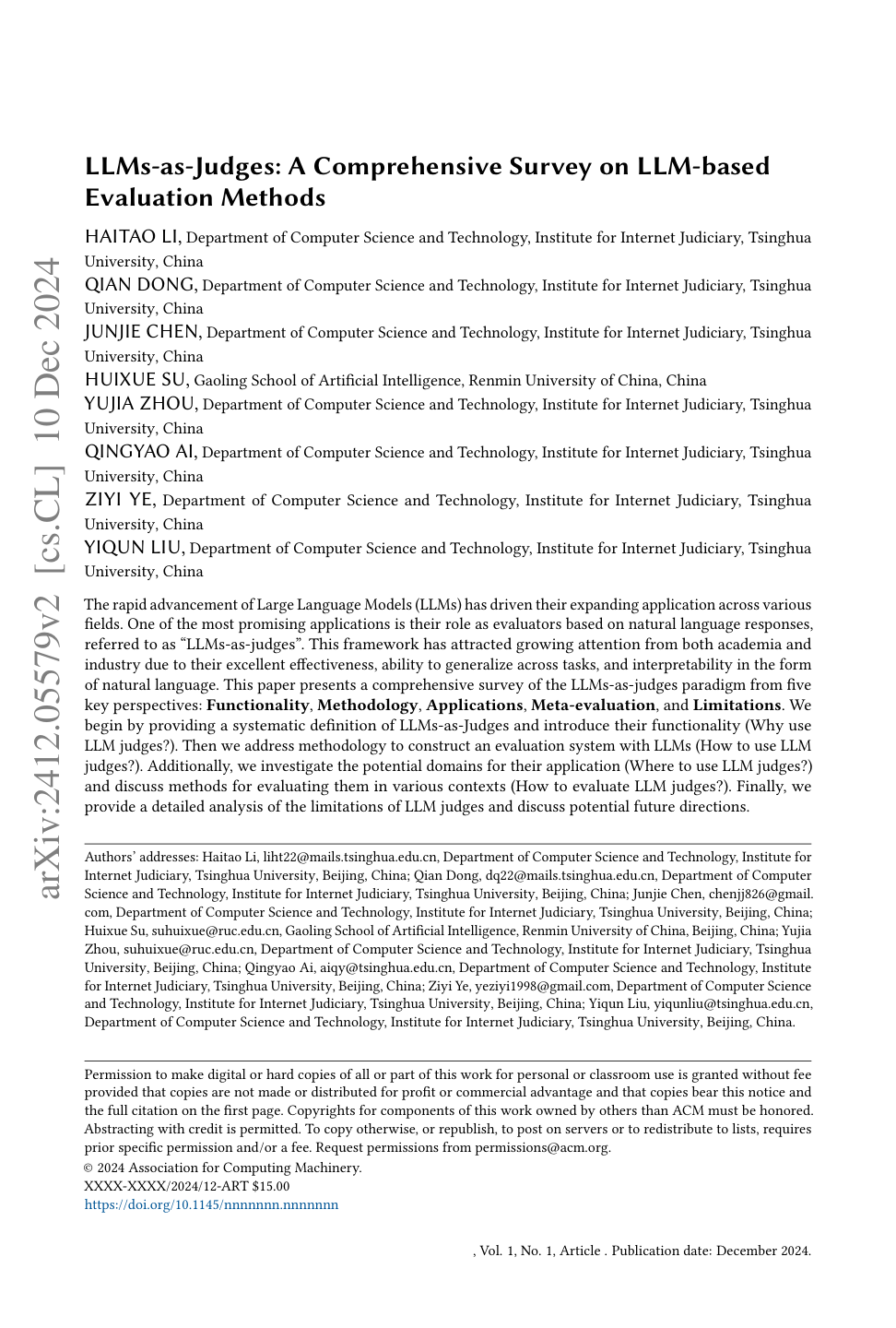 A Survey on LLMs-as-Judges
