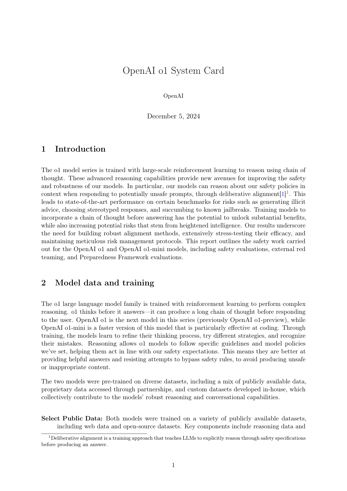 OpenAI o1