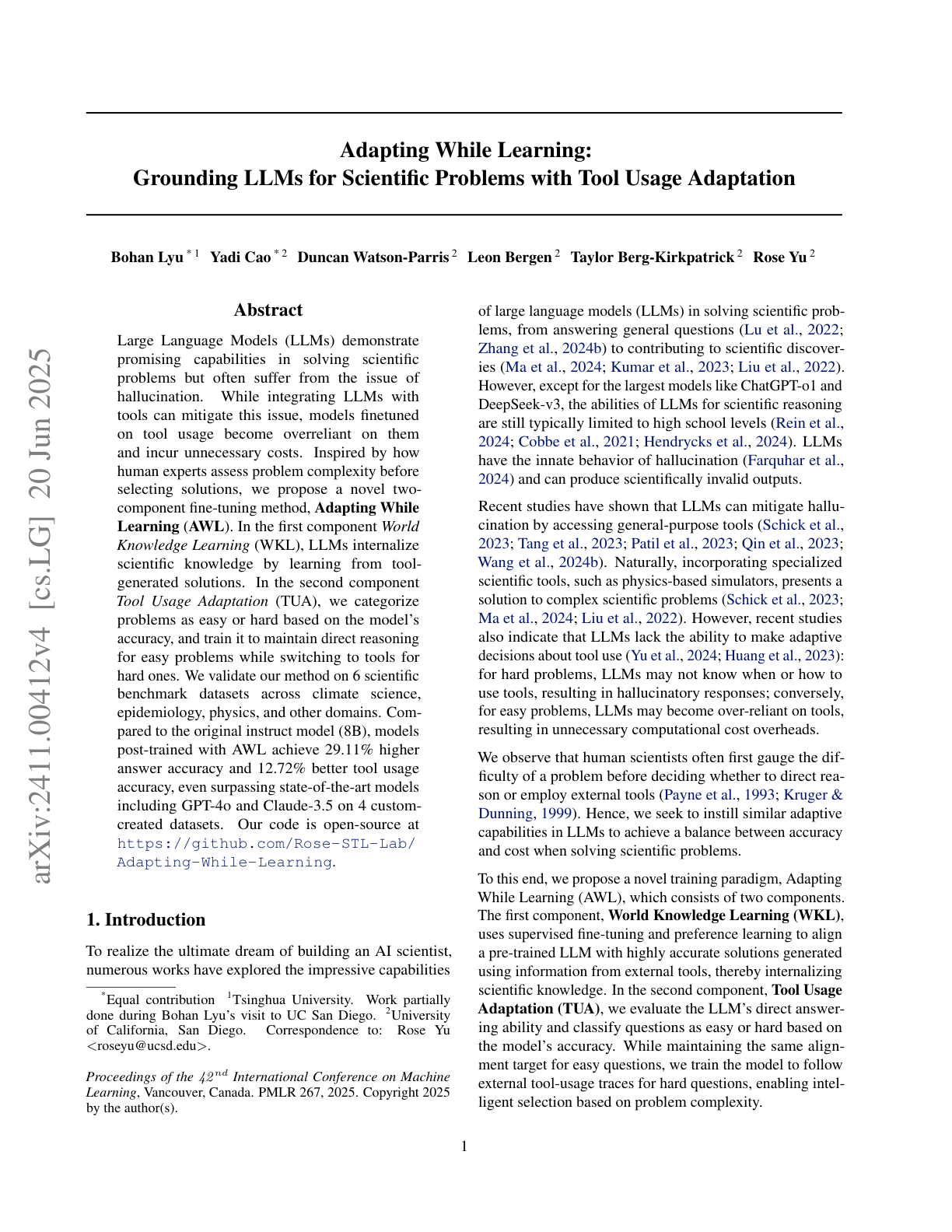 Adapting while Learning