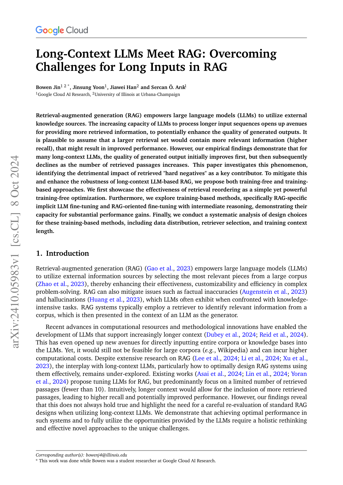Long-Context LLMs Meet RAG