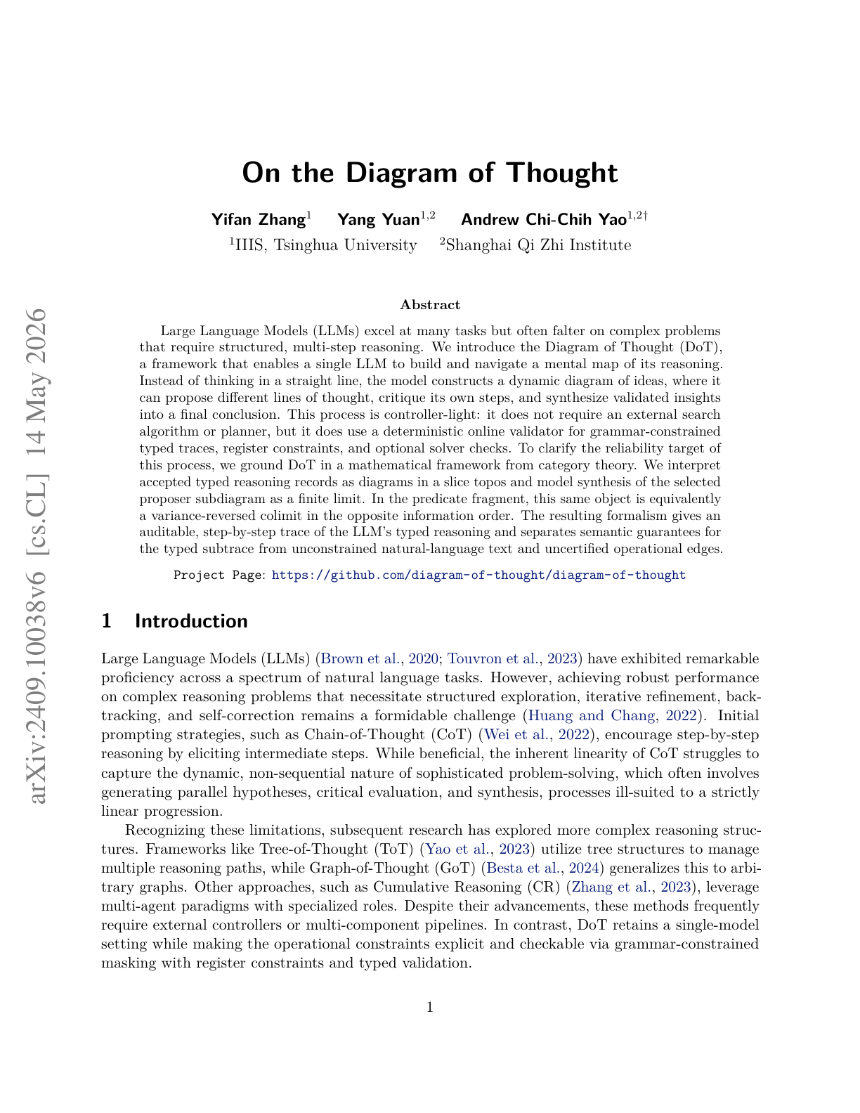 Diagram of Thought (DoT)