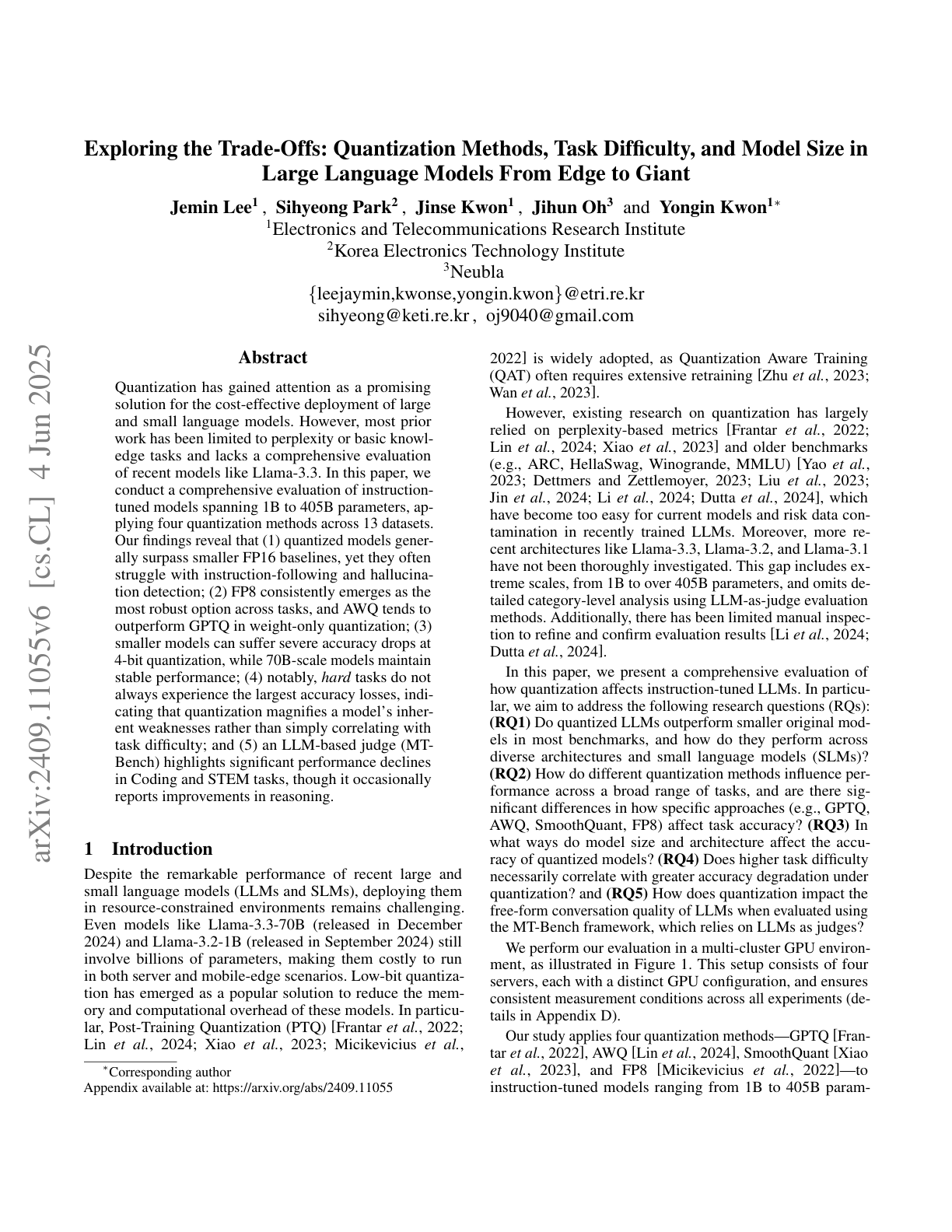 A Comprehensive Evaluation of Quantized Instruction-Tuned LLMs