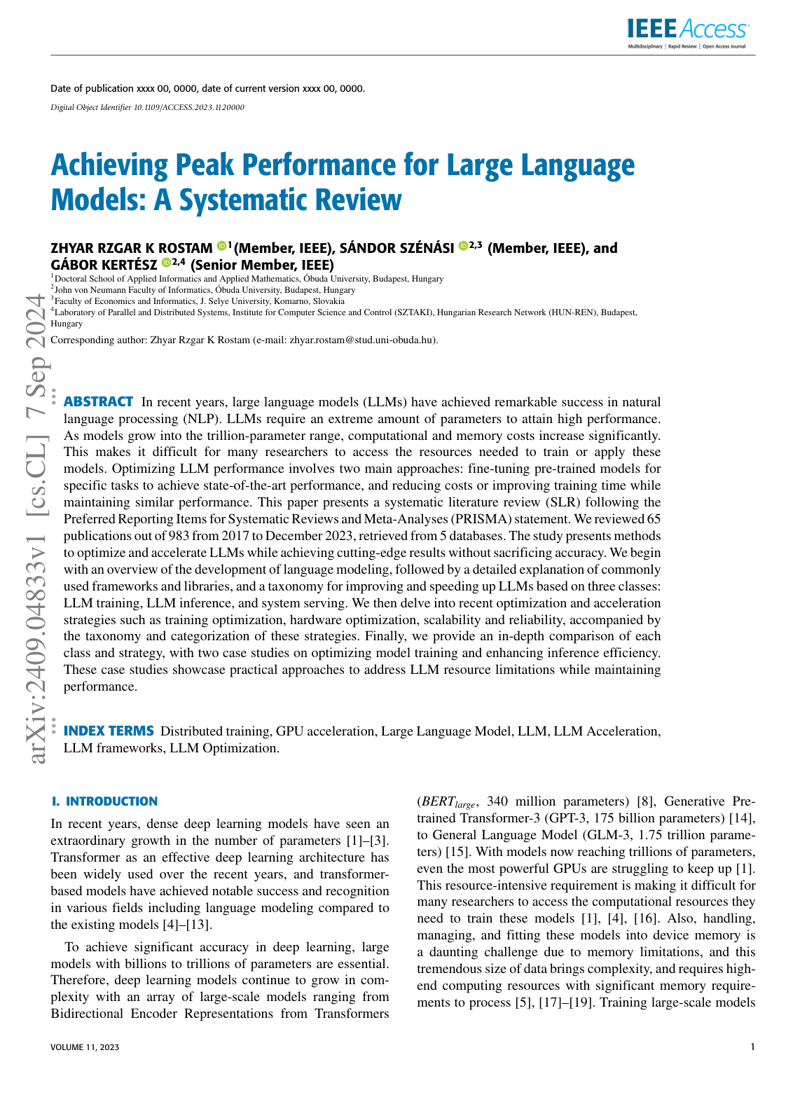 Achieving Peak Performance for LLMs