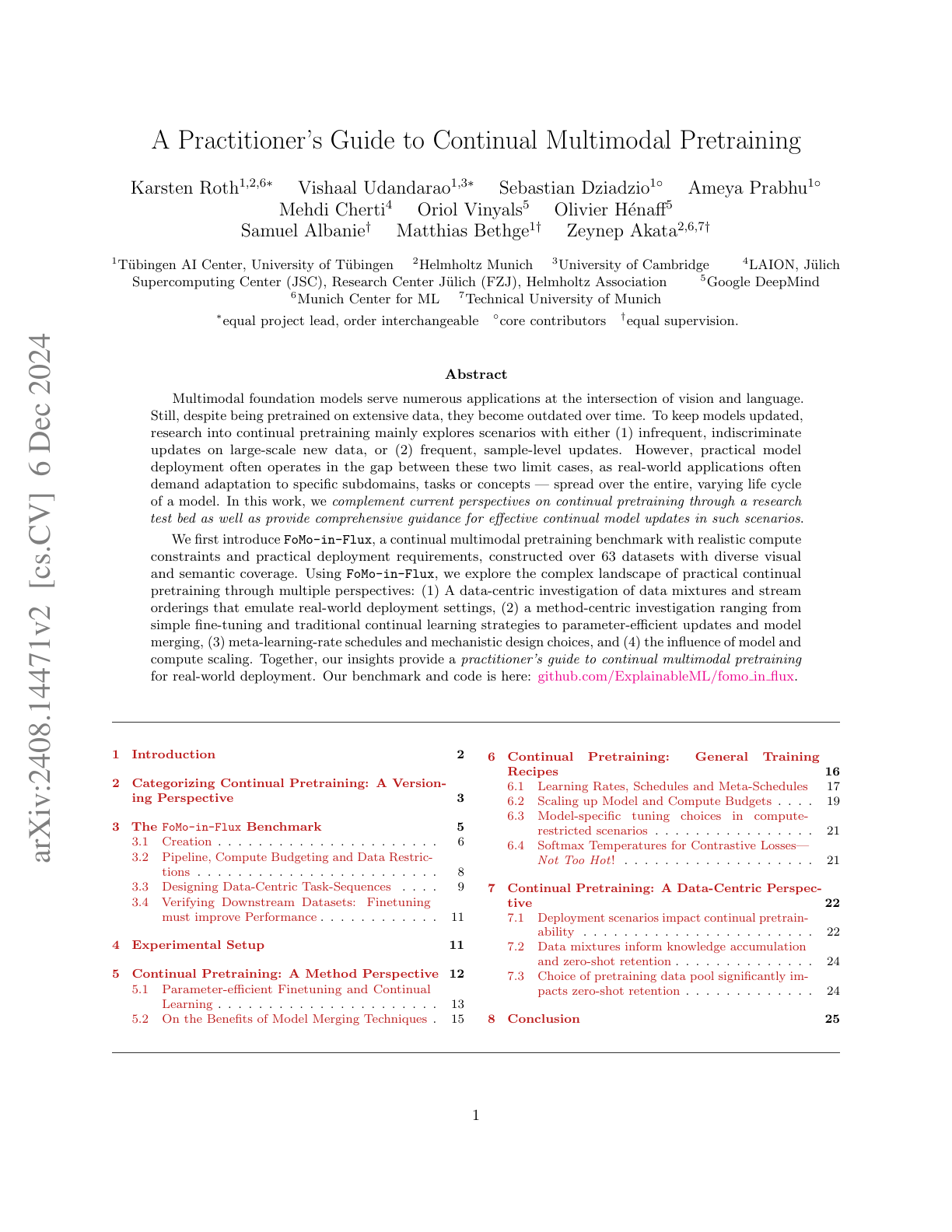 Guide to Continual Multimodal Pretraining