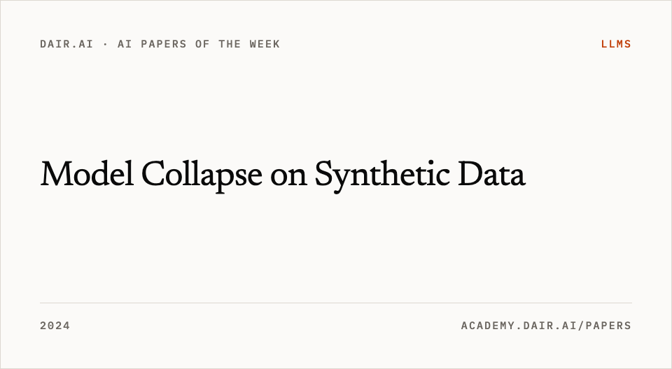 Model Collapse on Synthetic Data