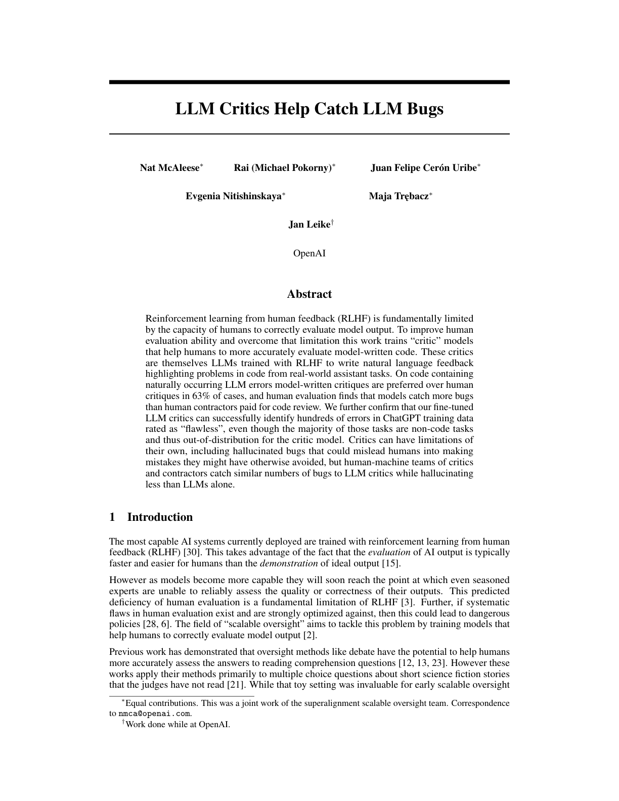 CriticGPT