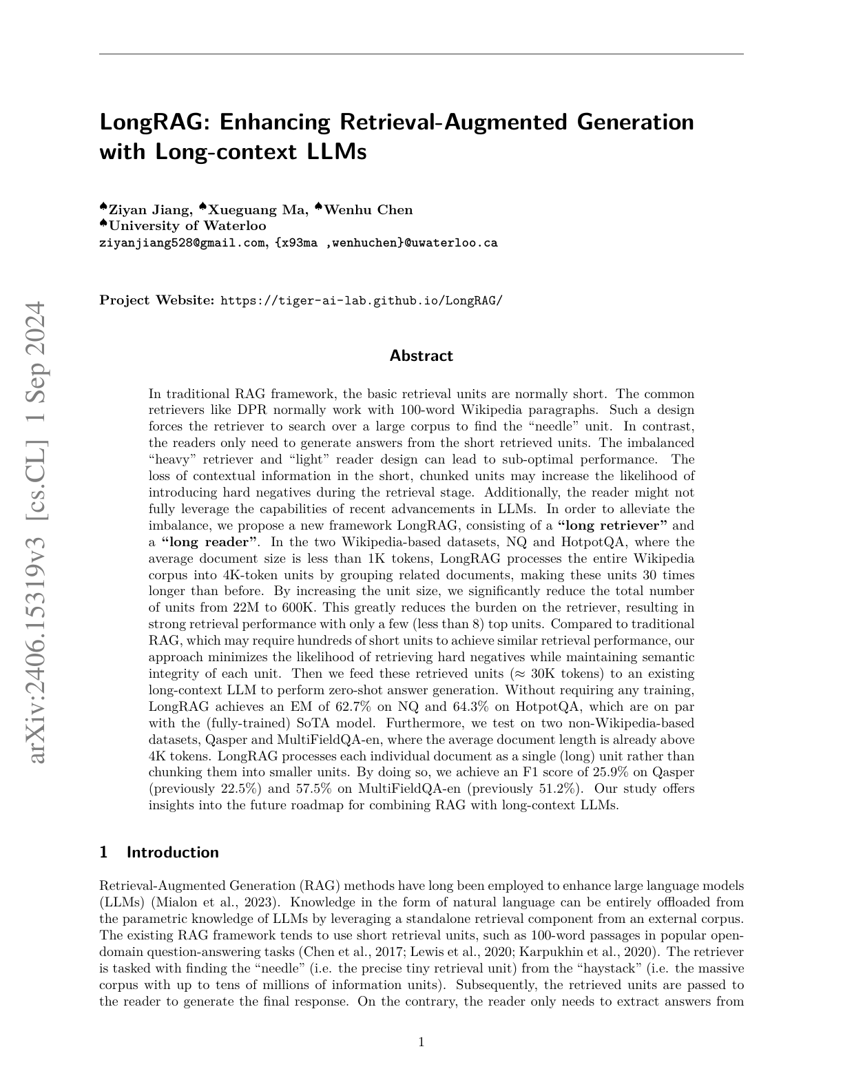 Enhancing RAG with Long-Context LLMs