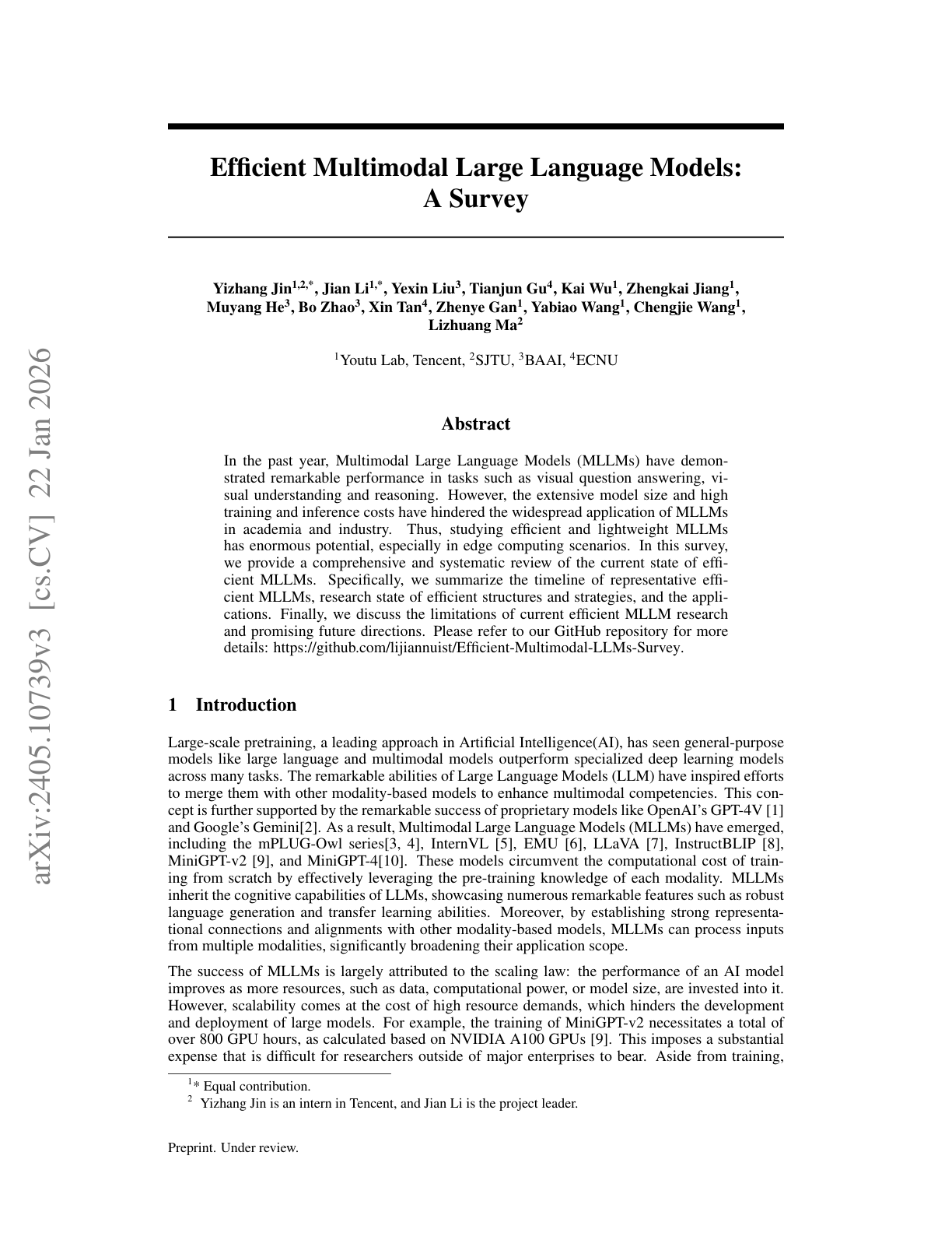 Efficient Multimodal LLMs