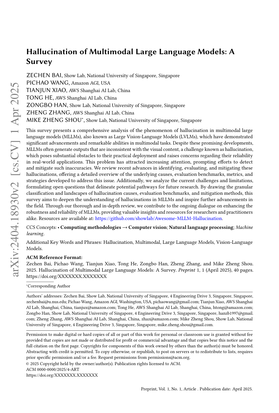 Multimodal LLM Hallucinations