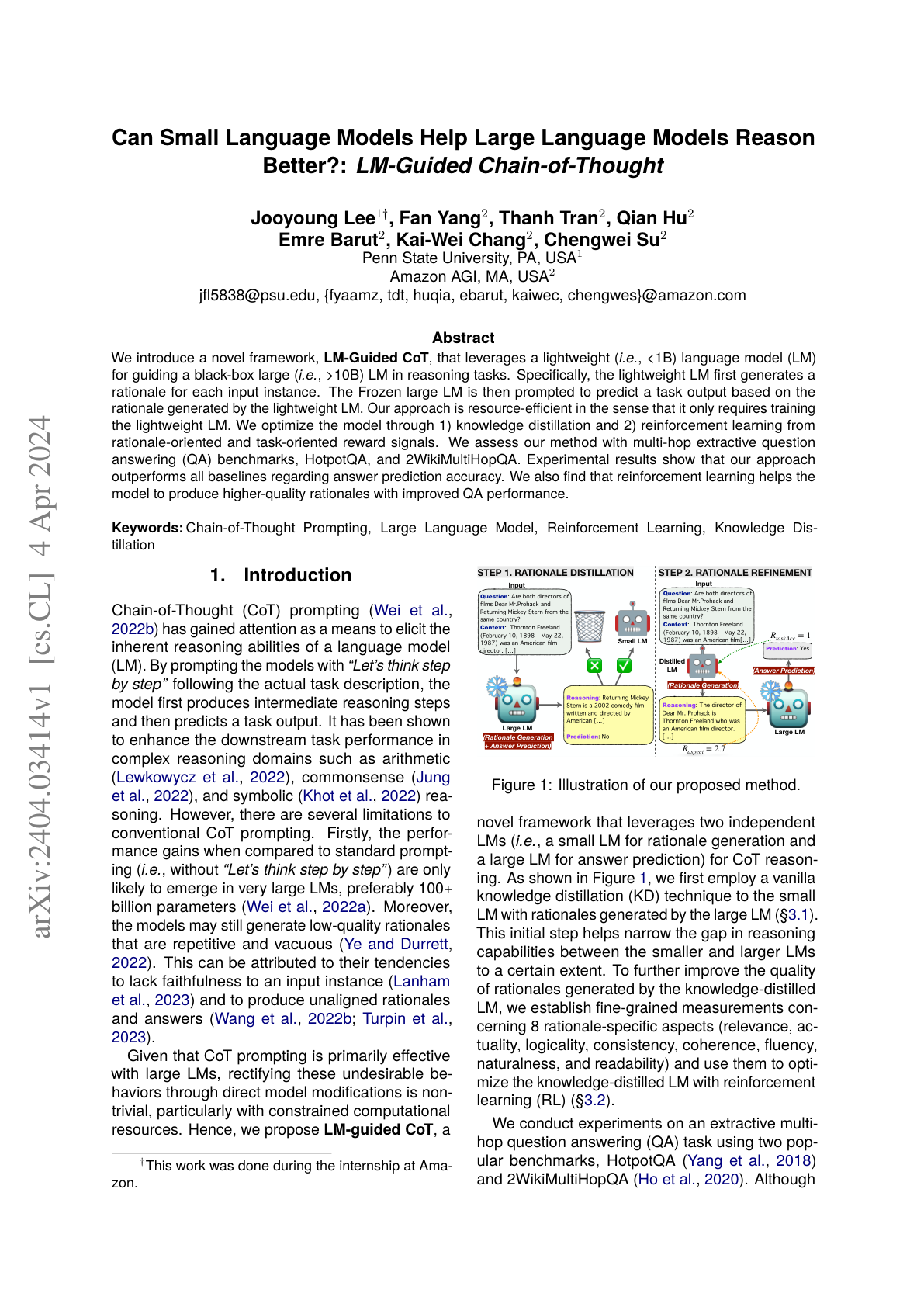 LM-Guided Chain-of-Thought