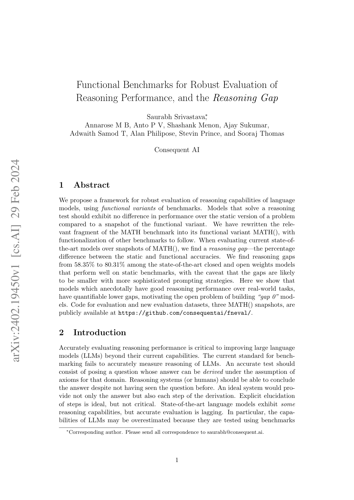 Robust Evaluation of Reasoning