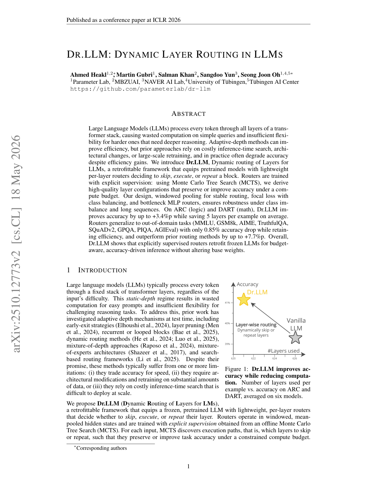 Dynamic Layer Routing in LLMs