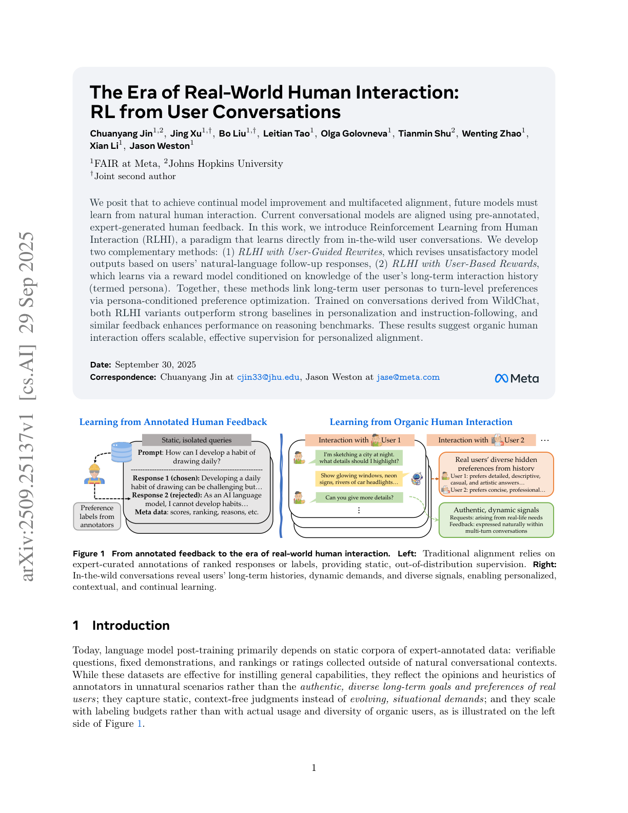 The Era of Real-World Human Interaction