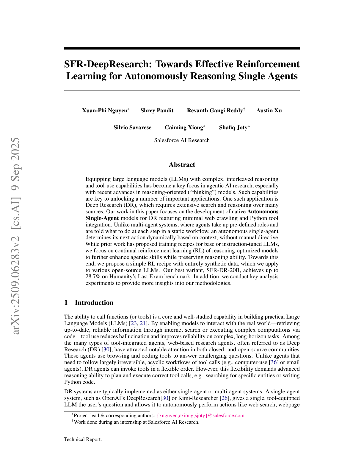 SFR-DeepResearch