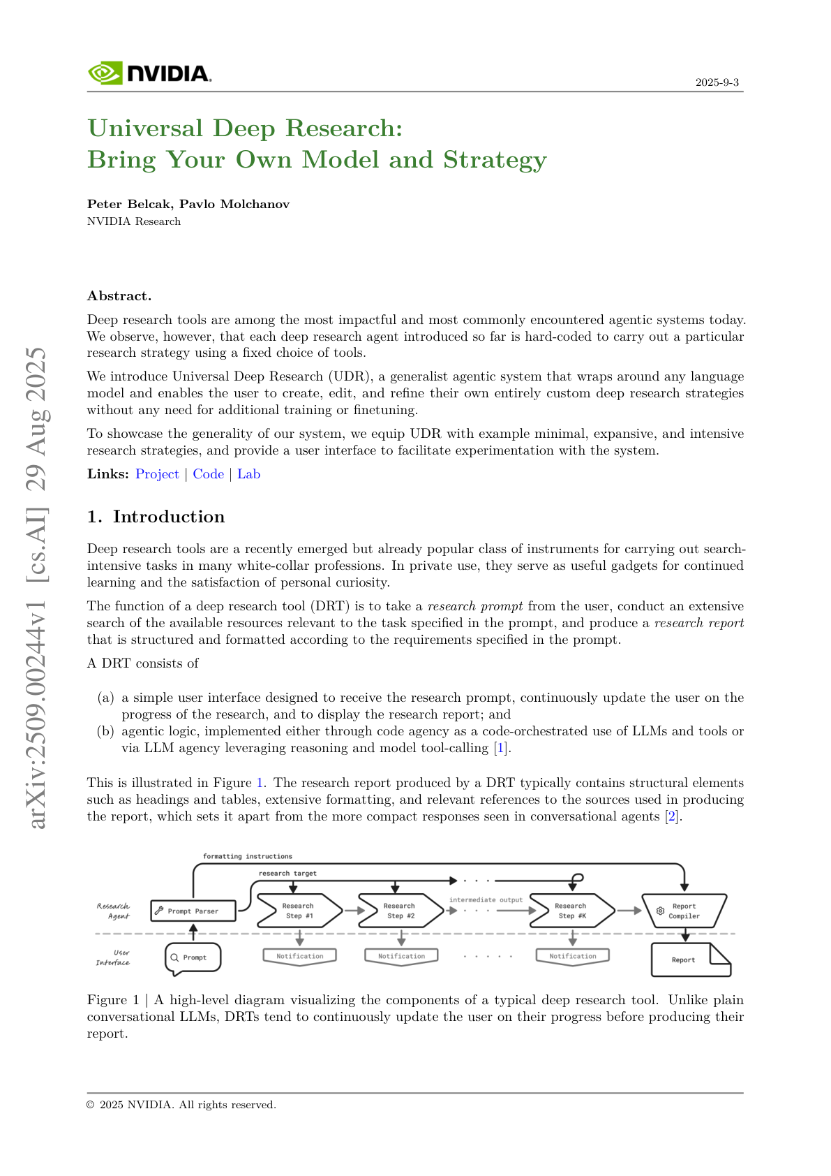 Universal Deep Research