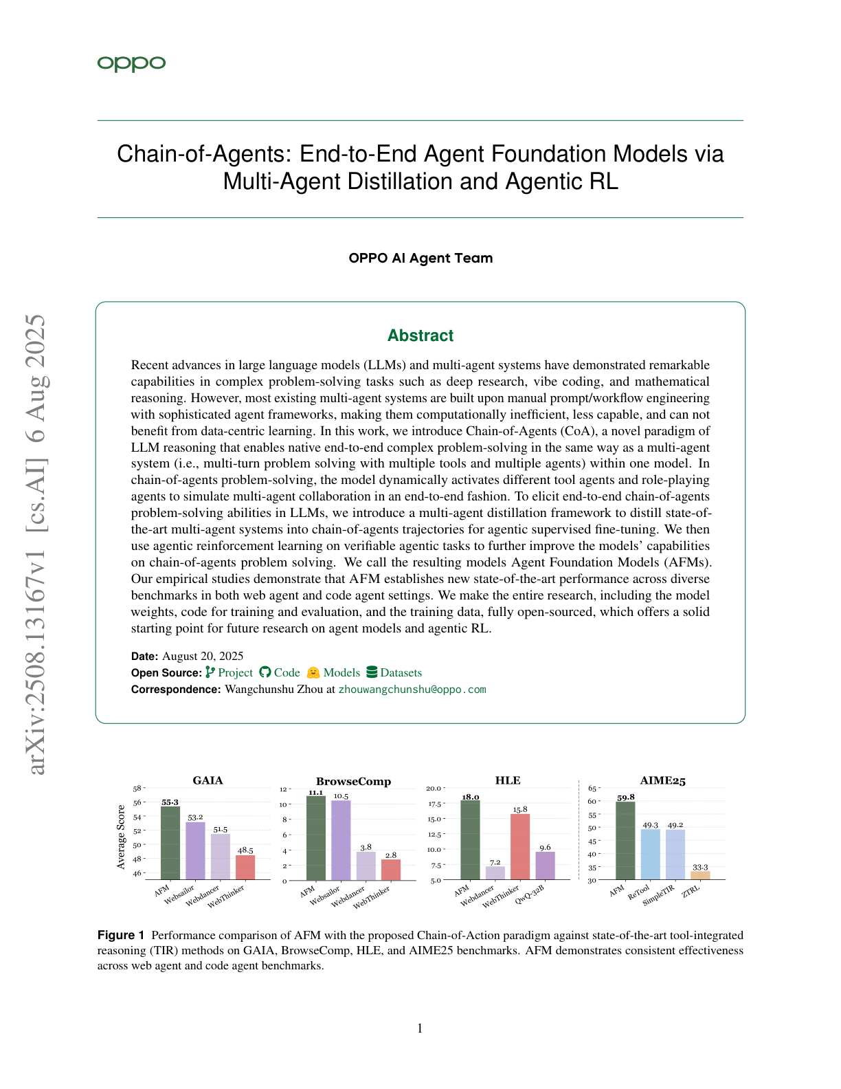 Chain-of-Agents
