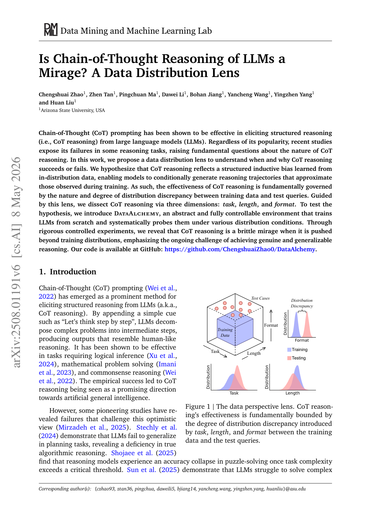 Is Chain-of-Thought Reasoning a Mirage?