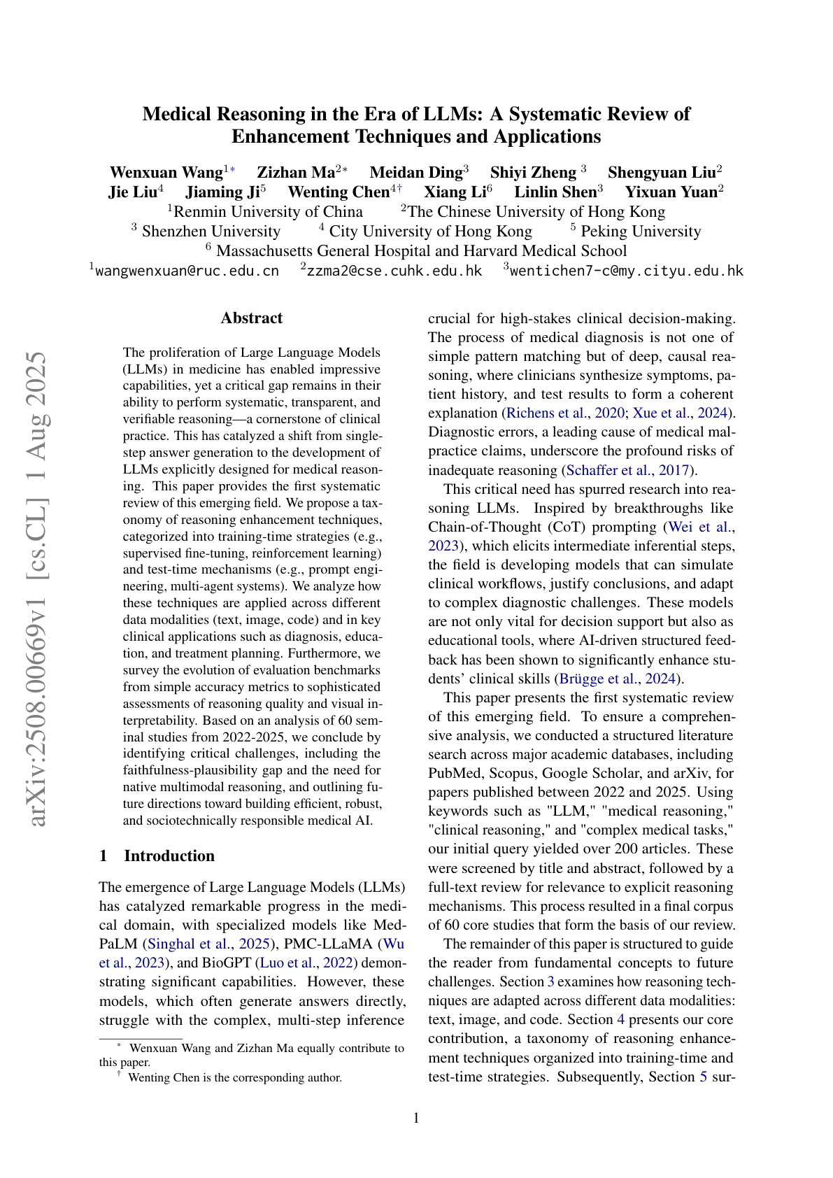 Medical Reasoning in the Era of LLMs