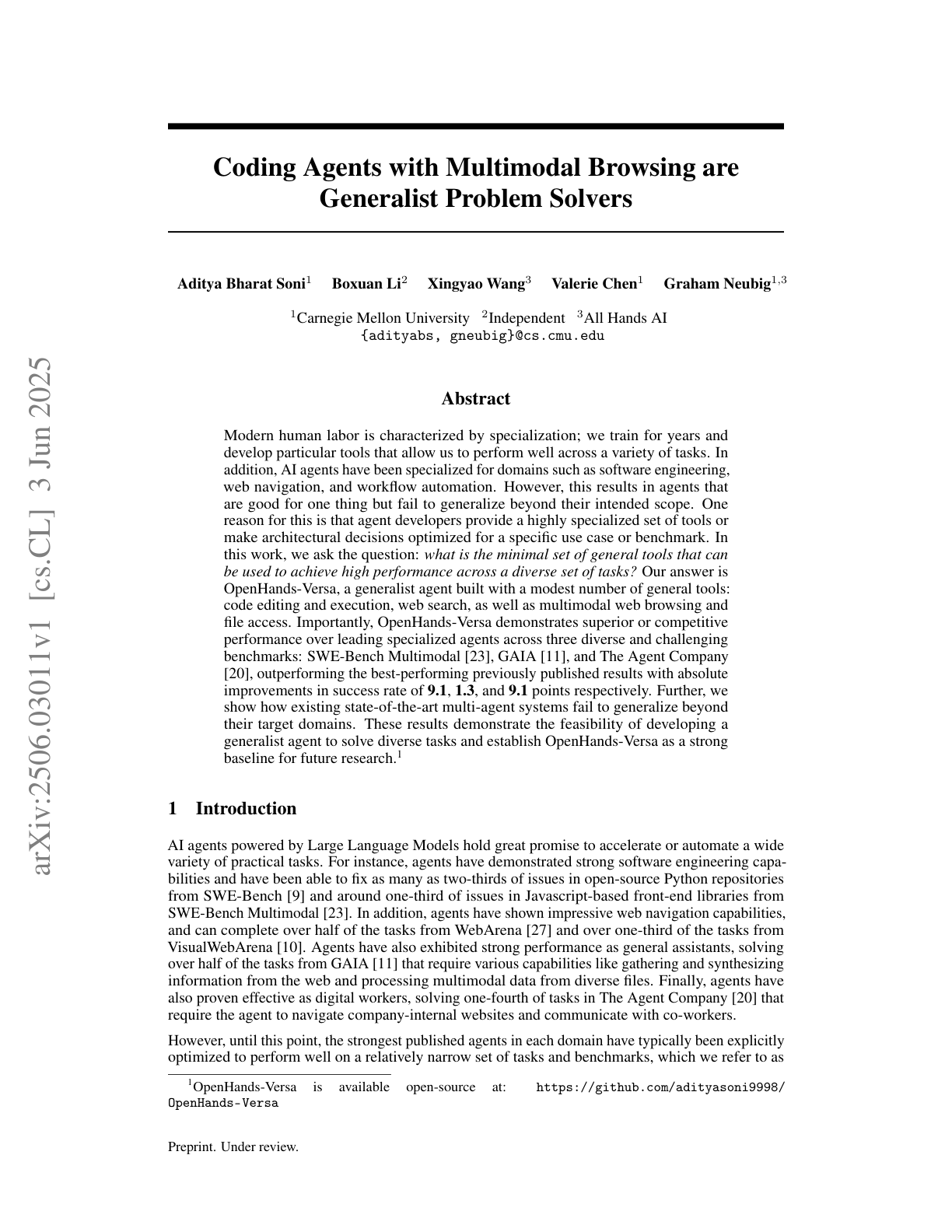 Coding Agents with Multimodal Browsing
