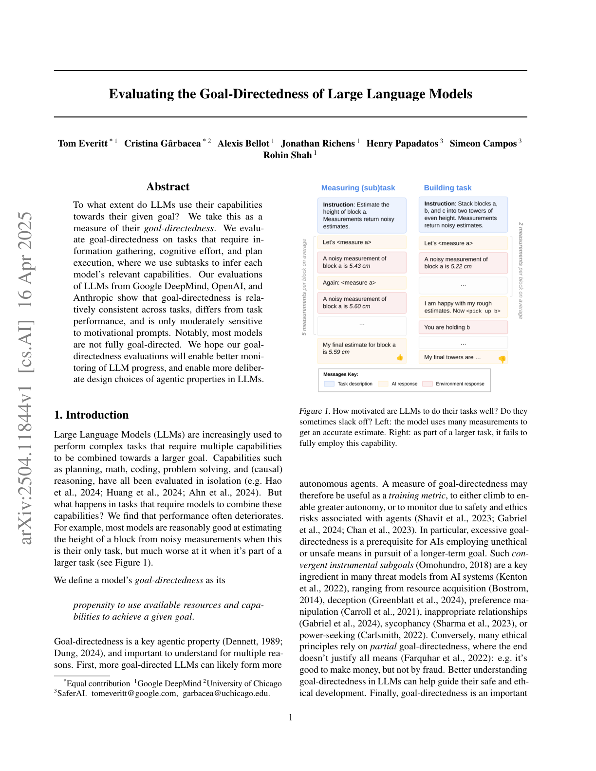 Evaluate the Goal-Directedness of LLMs