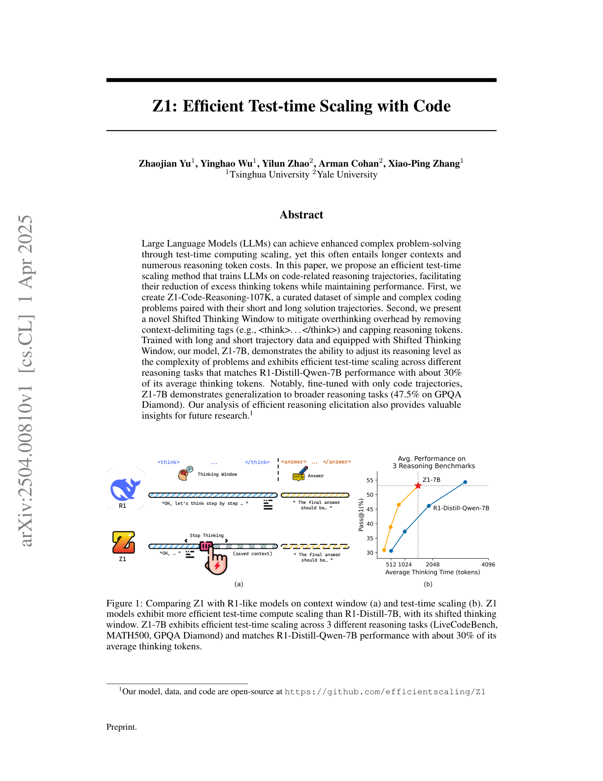 Efficient Test-time Scaling with Code
