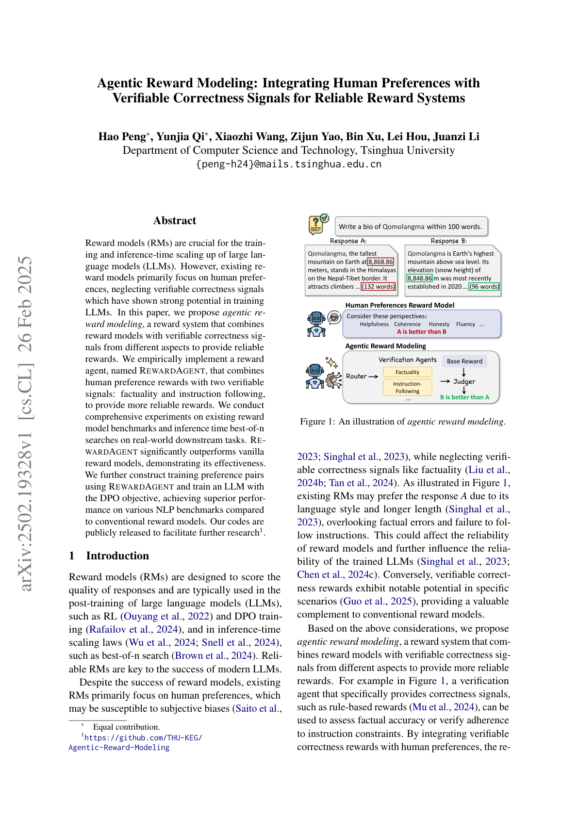 Agentic Reward Modeling