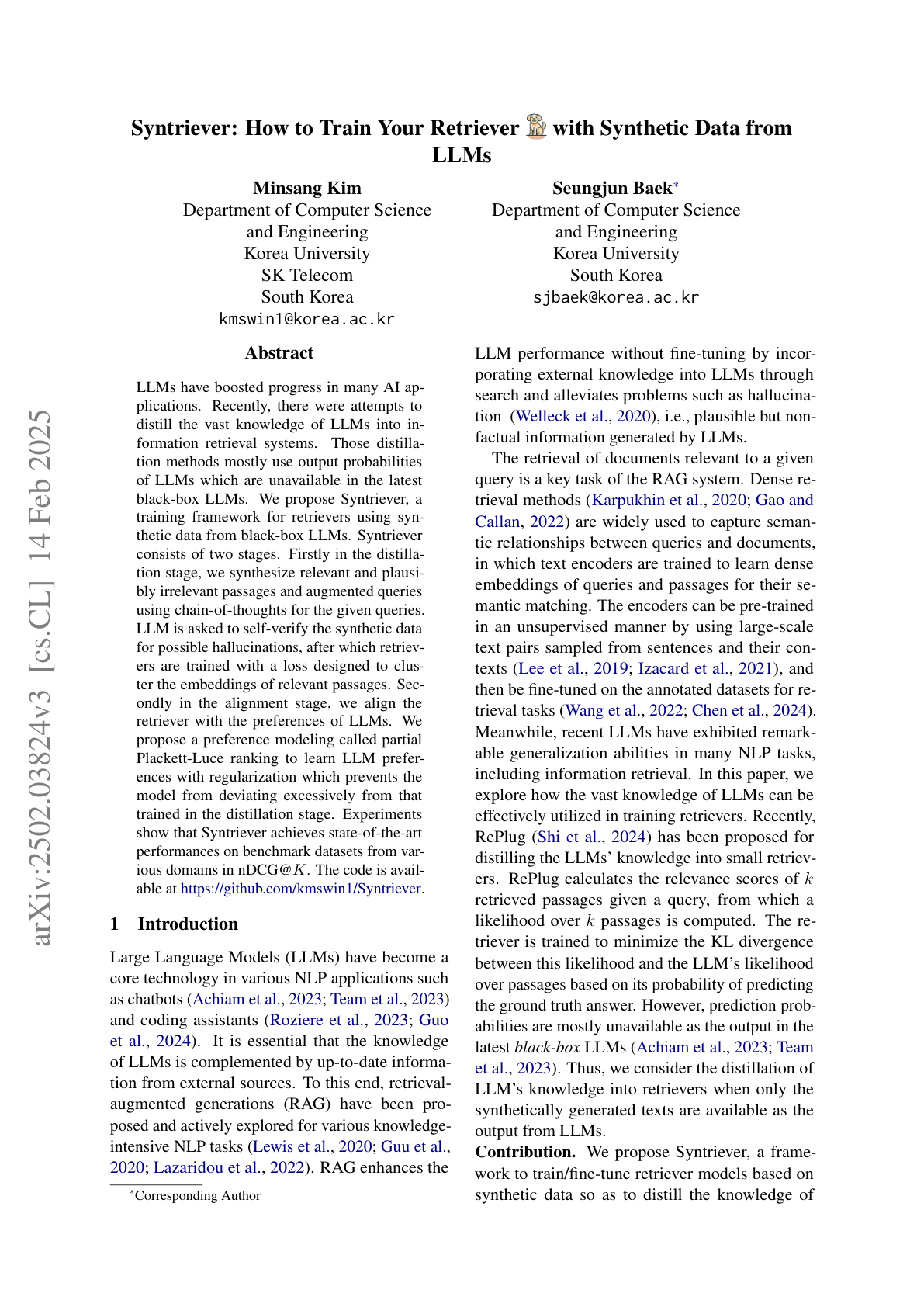Syntriever: Training Retrievers with LLM-Generated Data