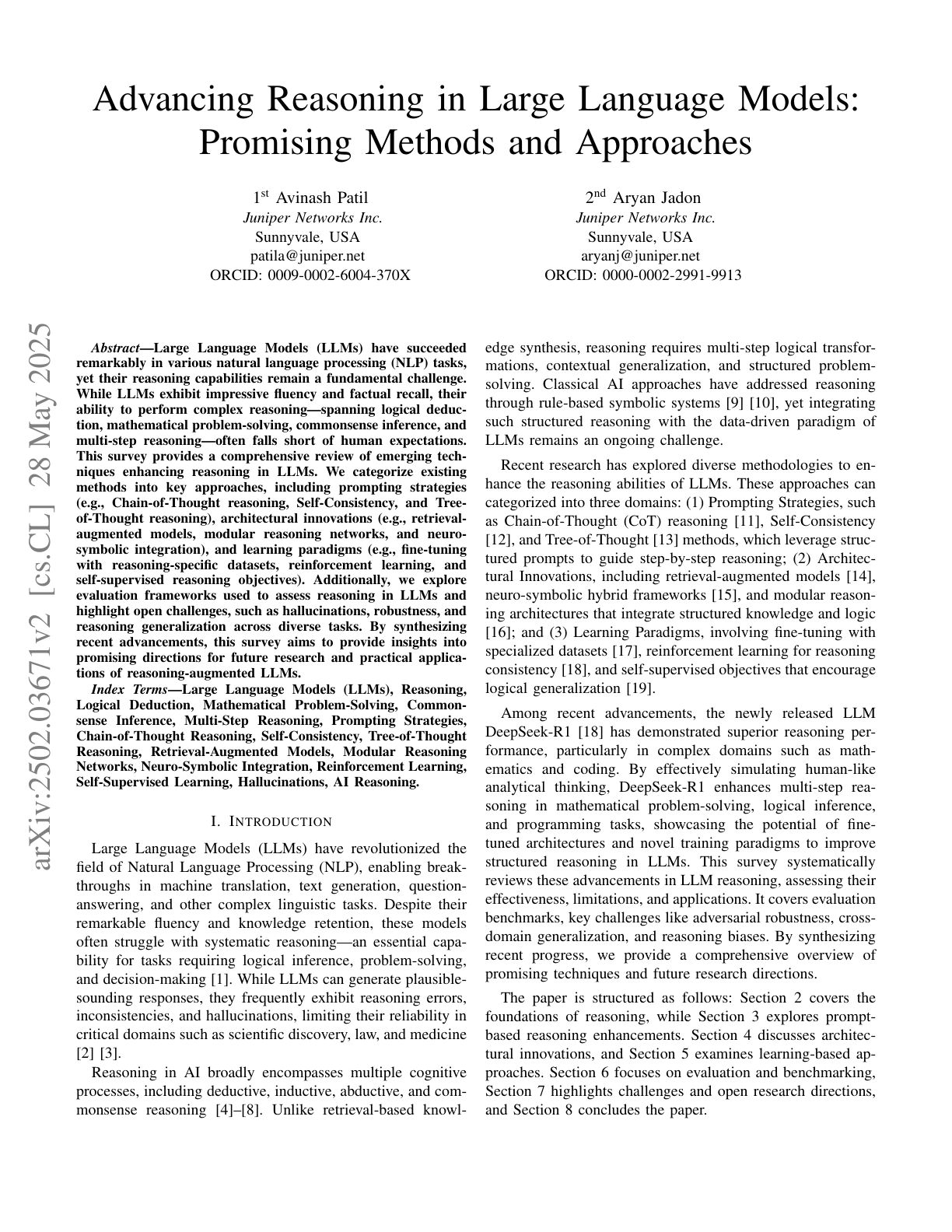 Advancing Reasoning in LLMs
