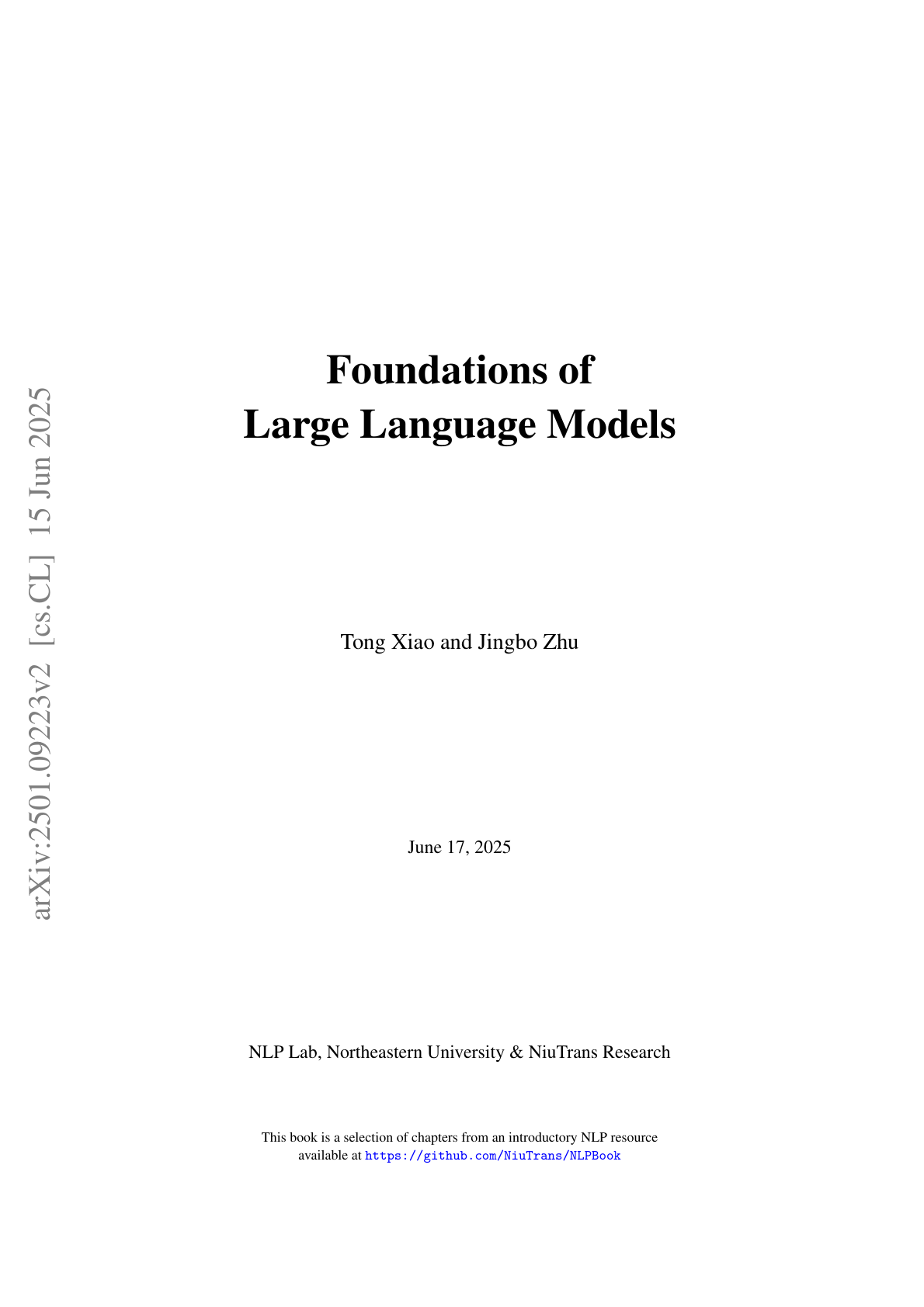 Foundations of LLMs