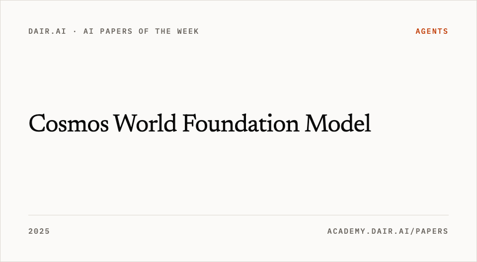 Cosmos World Foundation Model