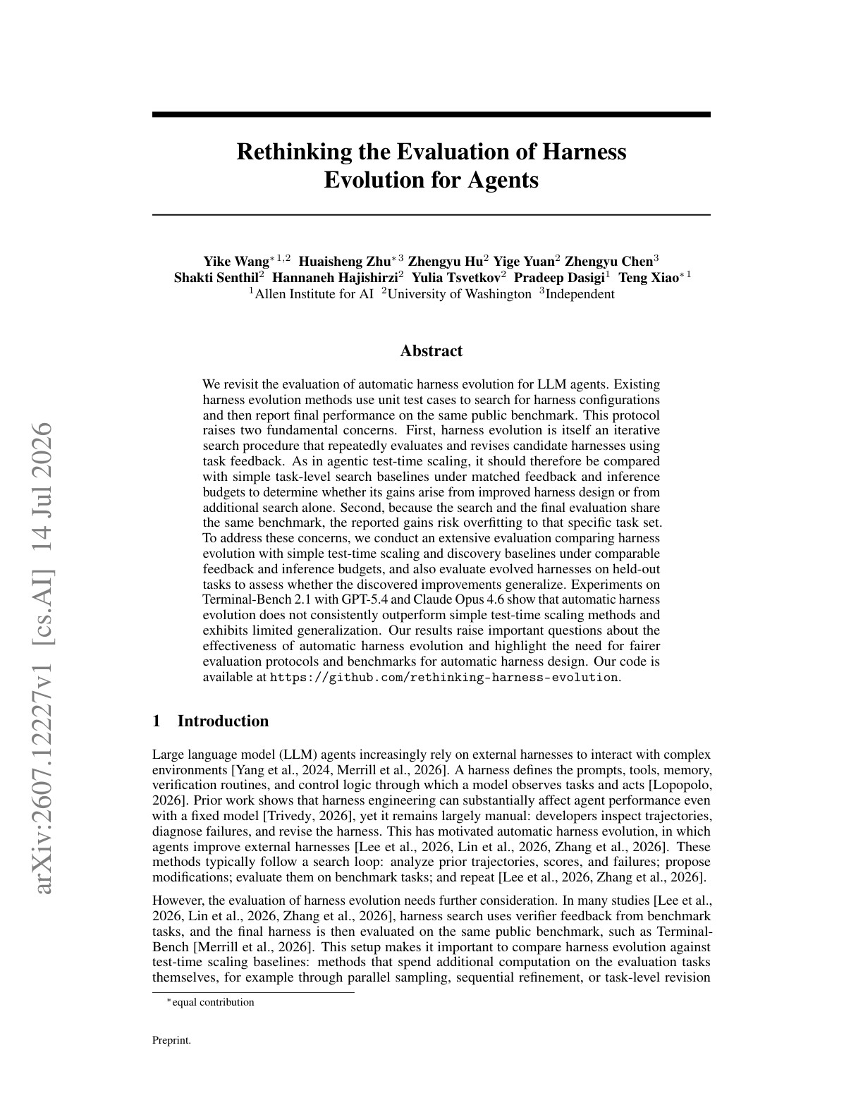 Harness Evolution, Rethought